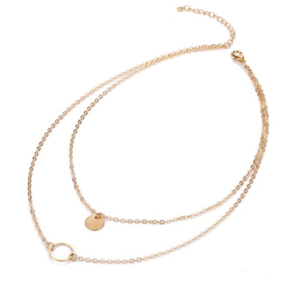 ❤️ 3/$30 Dainty Layered Coin Ring Necklace - Picture 4 of 8